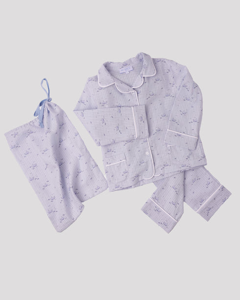 Pijama din muselina cu balene